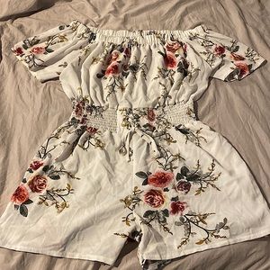 White floral Romper